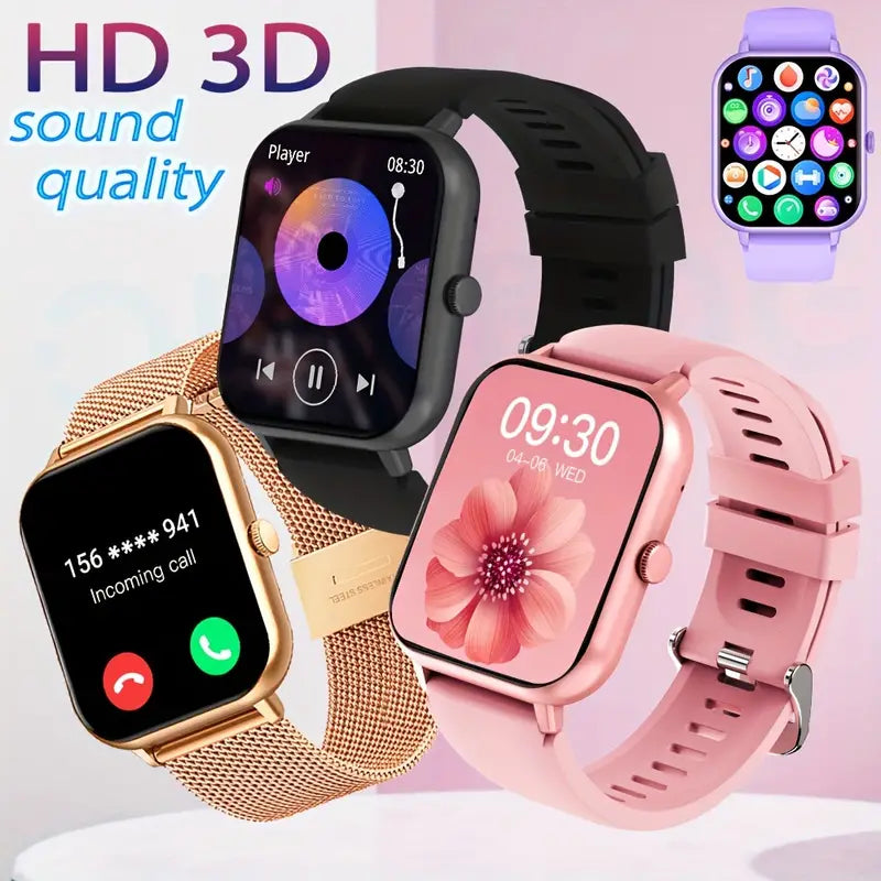 Smart Watch 1.83'' Full Touch Screen: 100+ Sport Modes, Ai Control, Games, Smart Watch For Android & IOS Phones - Perfect For Women & Men!