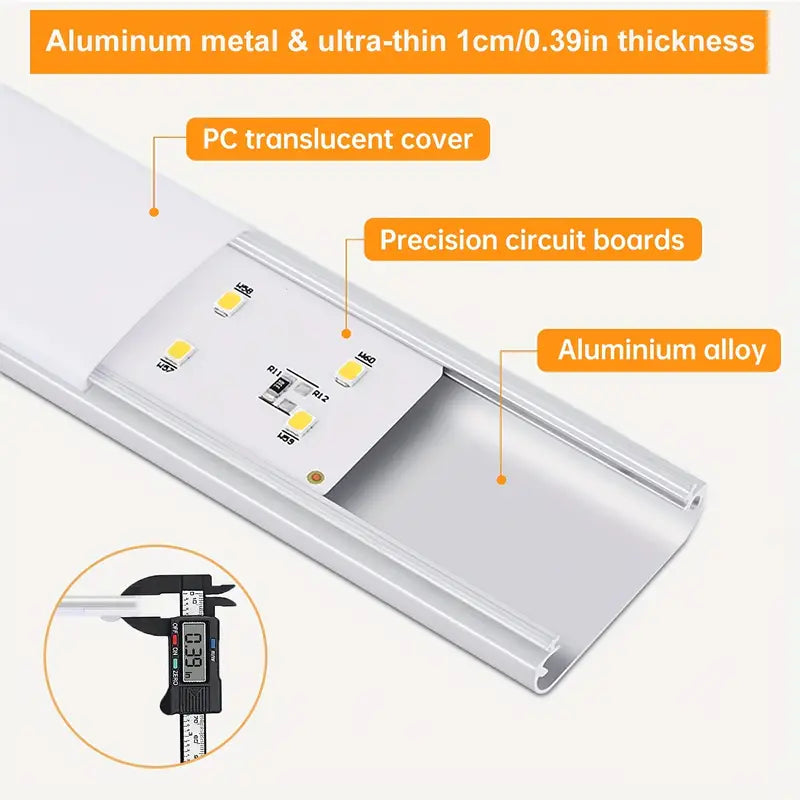 1pc LED Motion Sensor Cabinet Light, Under Counter Closet Lighting, Wireless Magnetic USB Rechargeable Kitchen Night Lights, Battery Powered Operated Light For Wardrobe Closets Cabinet Cupboard Stairs Corridor Shelf 3.9" Or 7.9"