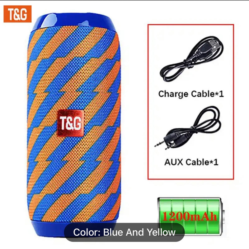 Portable Wireless Bass Speaker: Enjoy Music Anywhere With T&G's Charging Cable, Aux Cable, FM TF USB Plug-in Card!